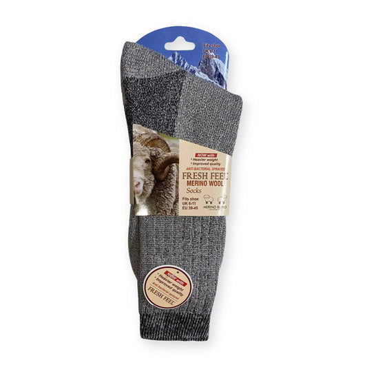 McGuire Army Navy Military Boot Socks – Merino Wool Blend, Grey (12 Pairs)