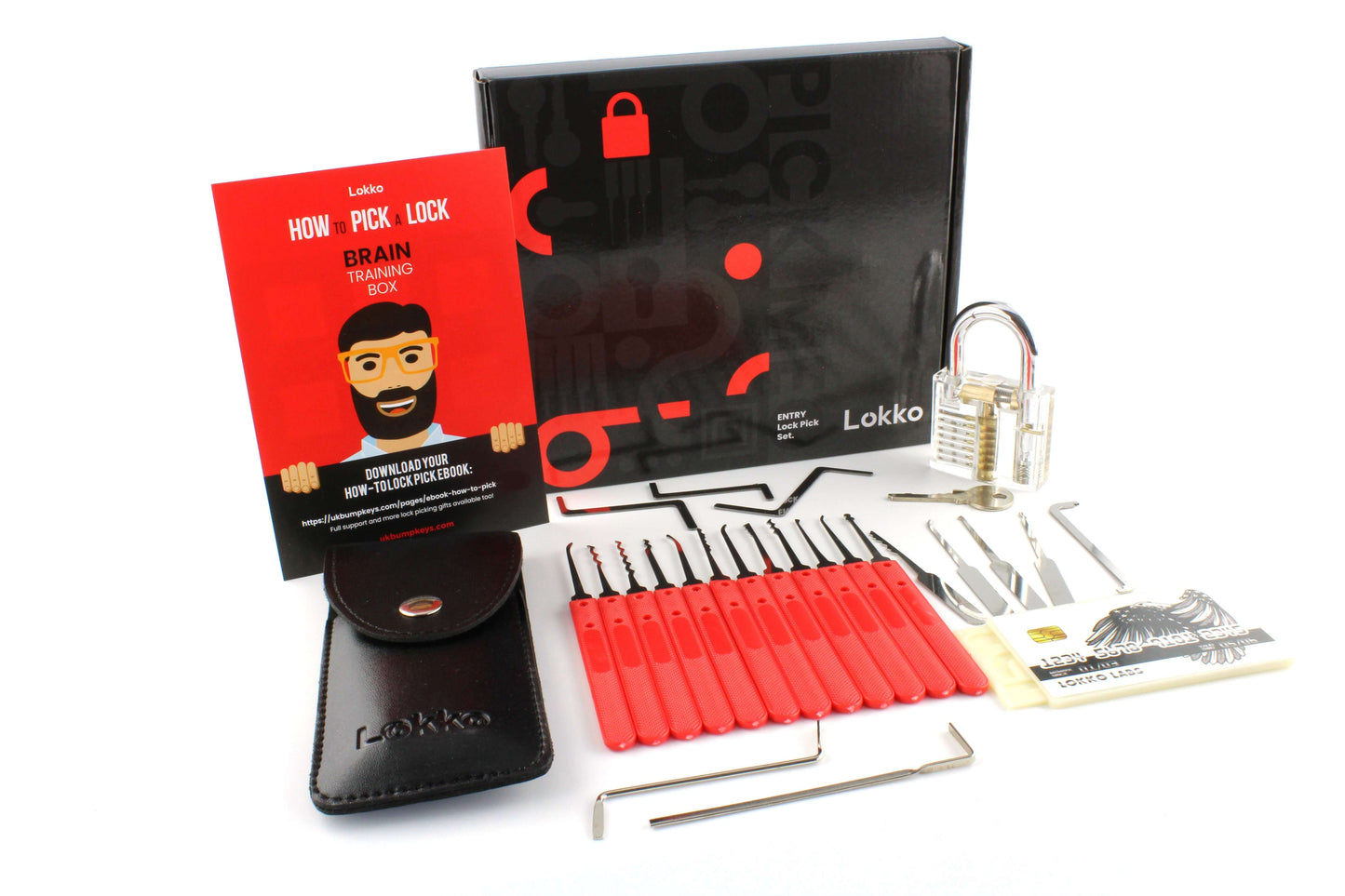 Compact Lock Pick Set - Lock Picks, Practice Lock, Covert Kit, How-to Guide